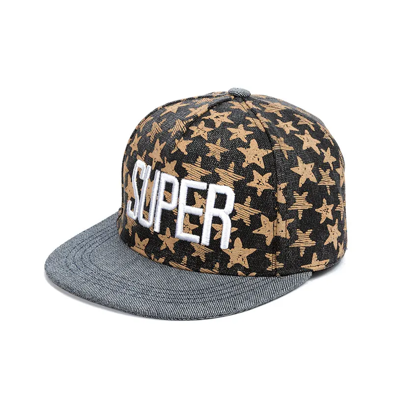 Fashion Flat-Brimmed Baseball Cap Embroidery Super Letters snapback hat For Couple Cotton Casual Star Caps Hat unisex casquette |