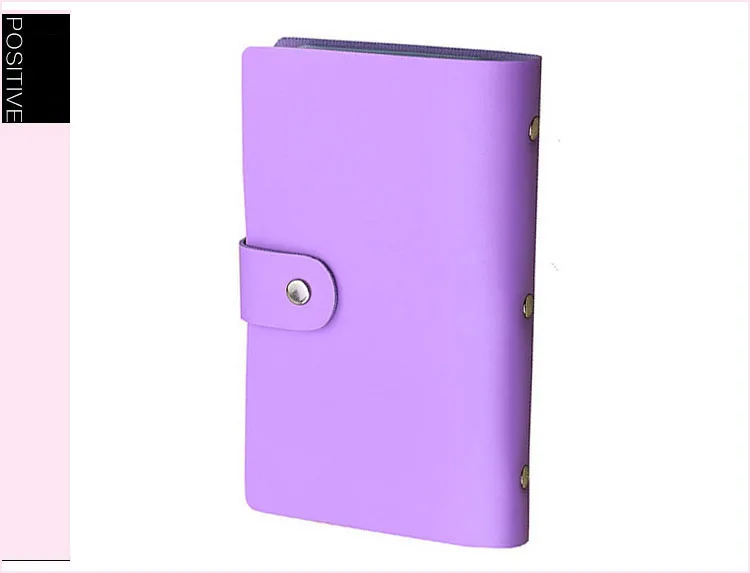 purple Летящие птицы! двойной застежкой женские и мужские сумки карты имя держатель ID, визитной карточки Высокое качество кожи 96 кредитных карт Чехол LS4061fb - Цвет: purple