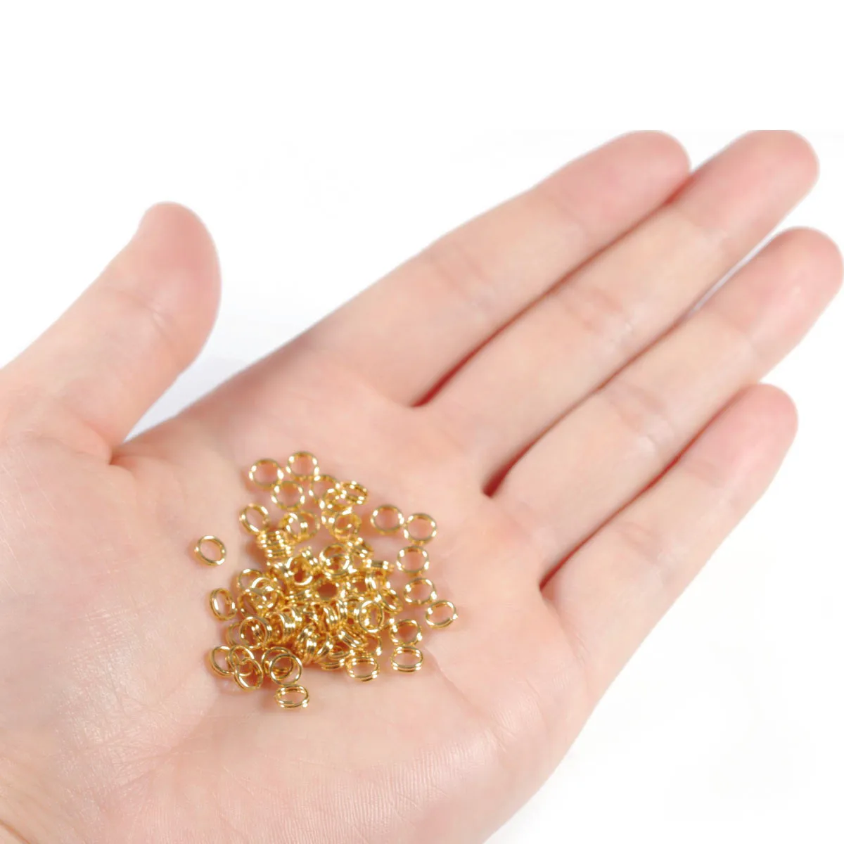 100 шт./лот соединитель для ювелирных изделий двойное кольцо Звенья из нержавеющей