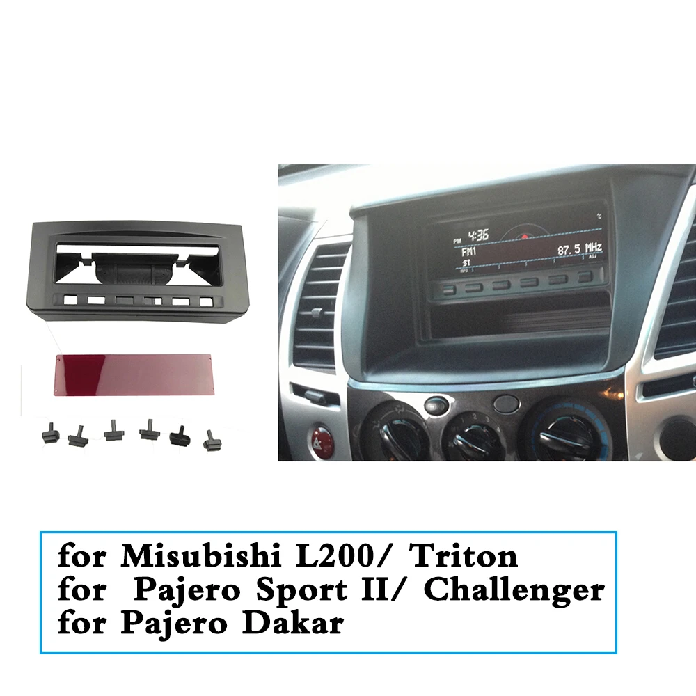 Для midbishi L200 Triton Pajero Sport II Challenger Double Din фасции радио приборная Установка отделка комплект Лицевая панель рамка