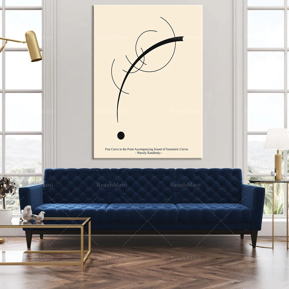 

Un peu de la courbe libre de l'art au son de la courbe géométrique, Wassily Kandinsky (Wassily Kandinsky)