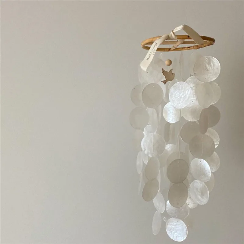 

Home Korean Decor Shell Wind Chimes Bedroom Balcony Wall Room Decoration Nordic Home Office Kids Room Nursery Ornament Props