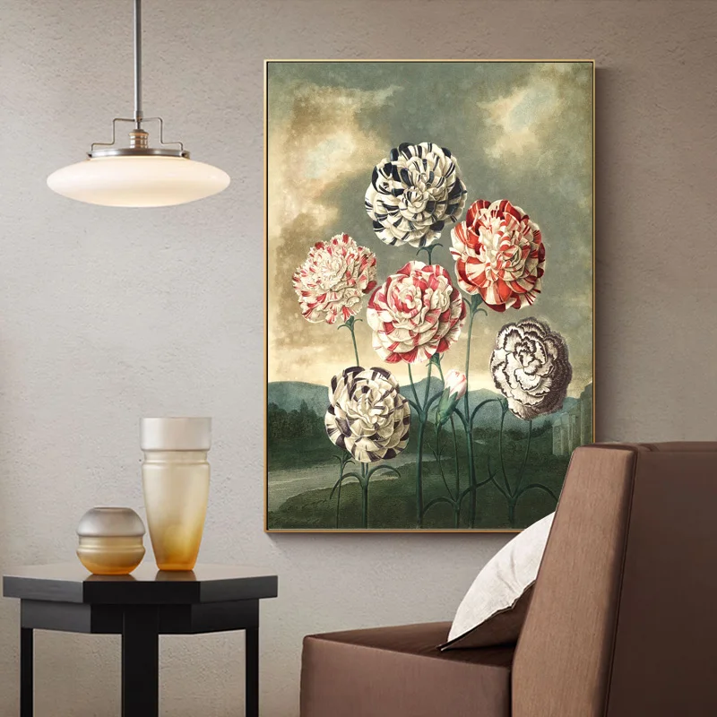 

Vintage Flower Posters Canvas Painting Wall Art for Living Room Modern Home Decor Retro Indoor Decorations Wall Prints Pictures