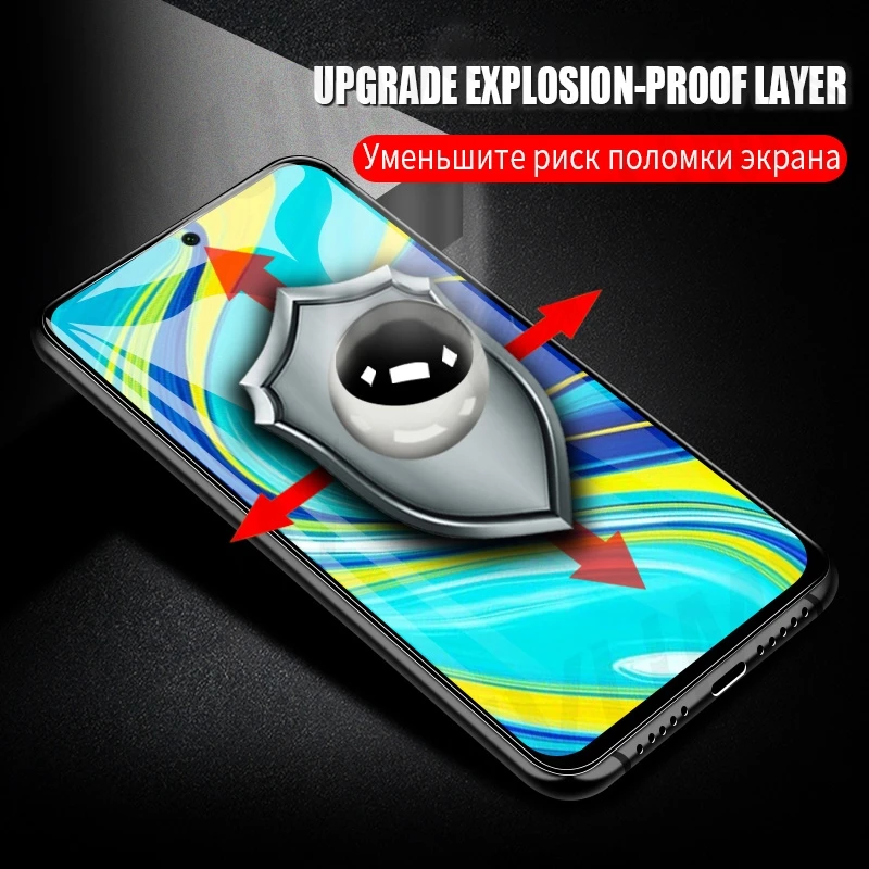 

9D Full Tempered Glass On For Redmi K40 K30 Pro 9T 9 9A 10X Screen Protector Redmi Note 9 10 Pro Max 9S 10S Protective Glas Film