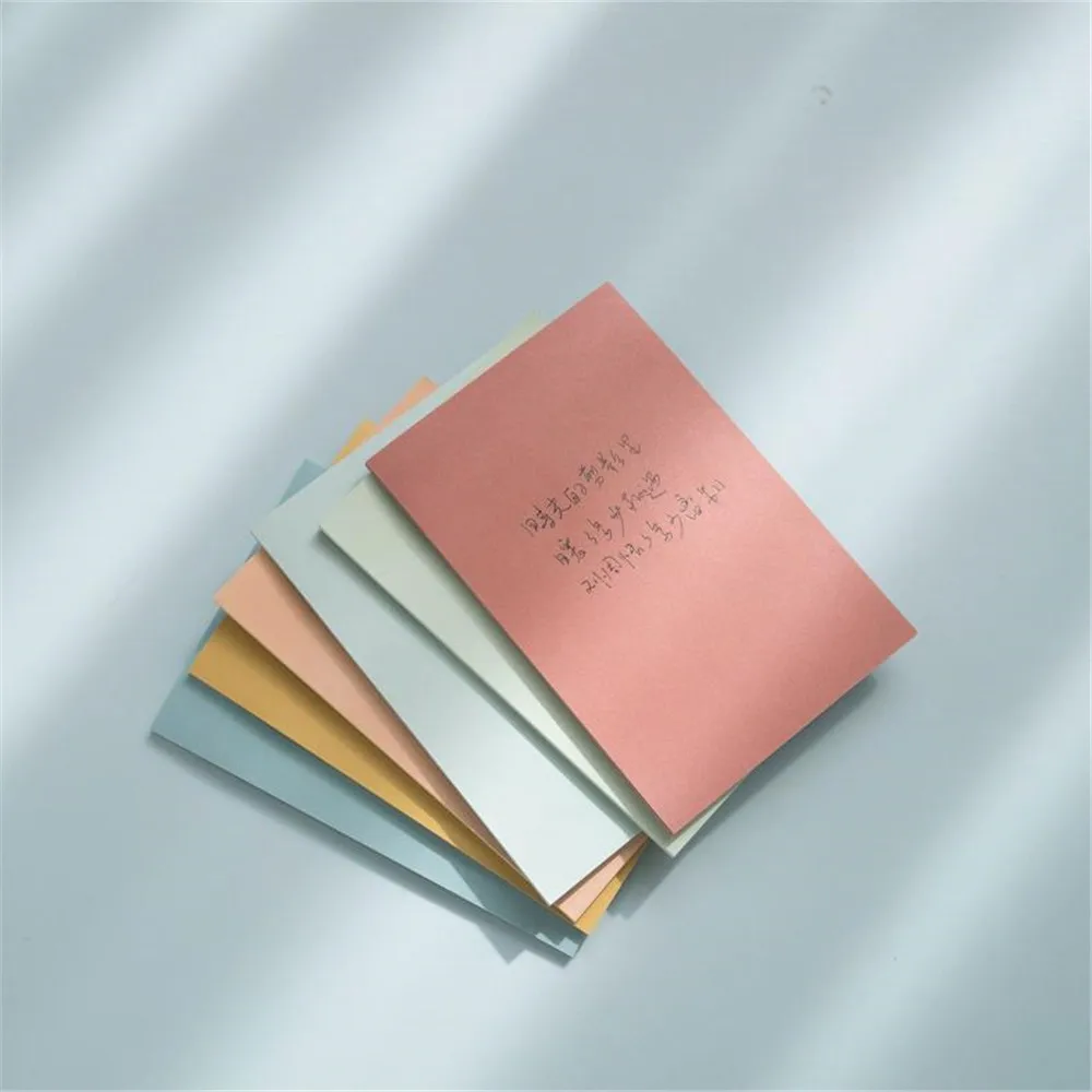

6 Colors 150 Sheets Cute Memo Pads Solid Color Sticky Notes Student Sticker Notepad School Stationary Office Accessories