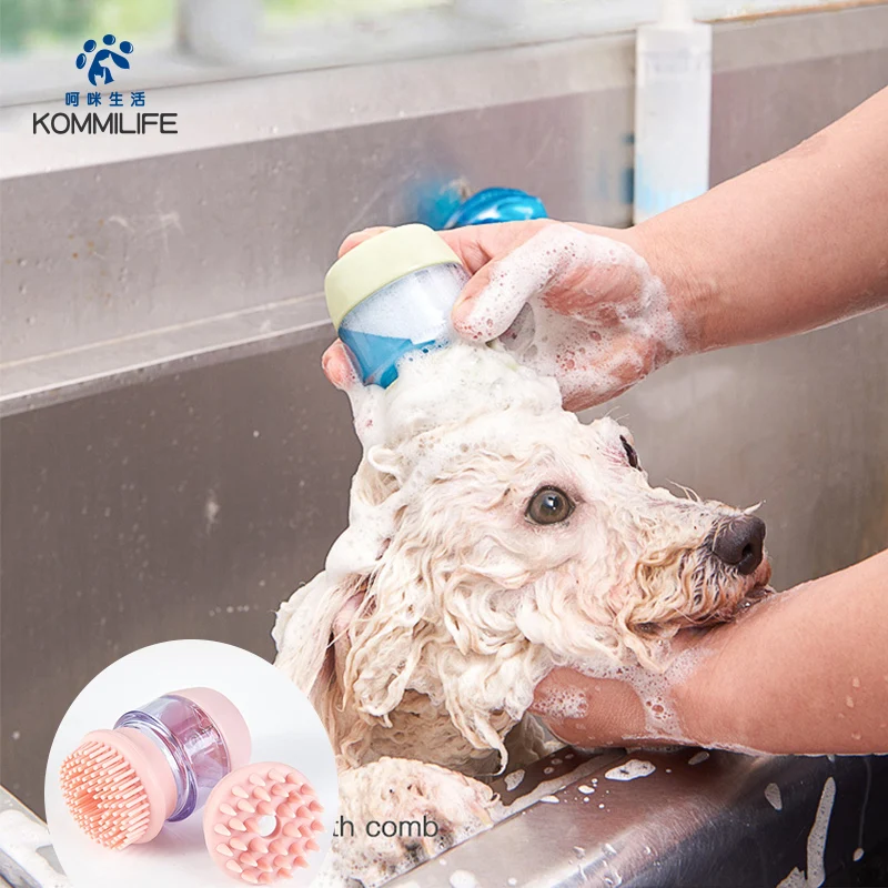 

Многофункциональная щетка KOMMILIFE для собак и кошек, массажная Расческа для домашних животных, мягкая силиконовая расческа для ухода за волос...