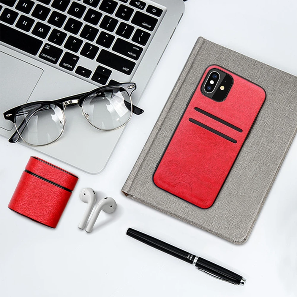 OTAO роскошный кожаный держатель для карт кошелек чехол для iPhone 11 Pro MAX XR XS X задняя крышка для iPhone 8 7 6 6s Plus Тонкий PU чехол