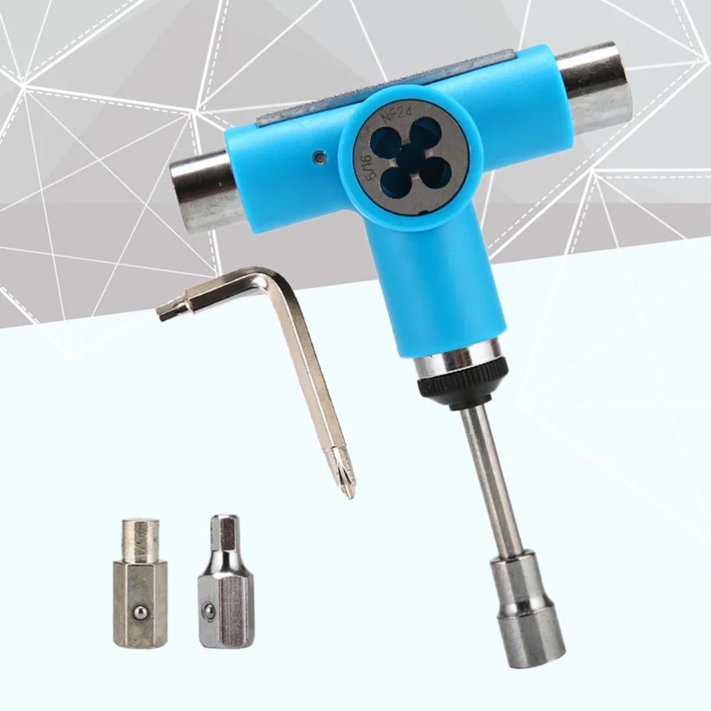 

All-In-One Multifunctional Portable T-tool Tools Set Skateboard Tool for Skateboards Longboards Mini Skateboards and Cruis