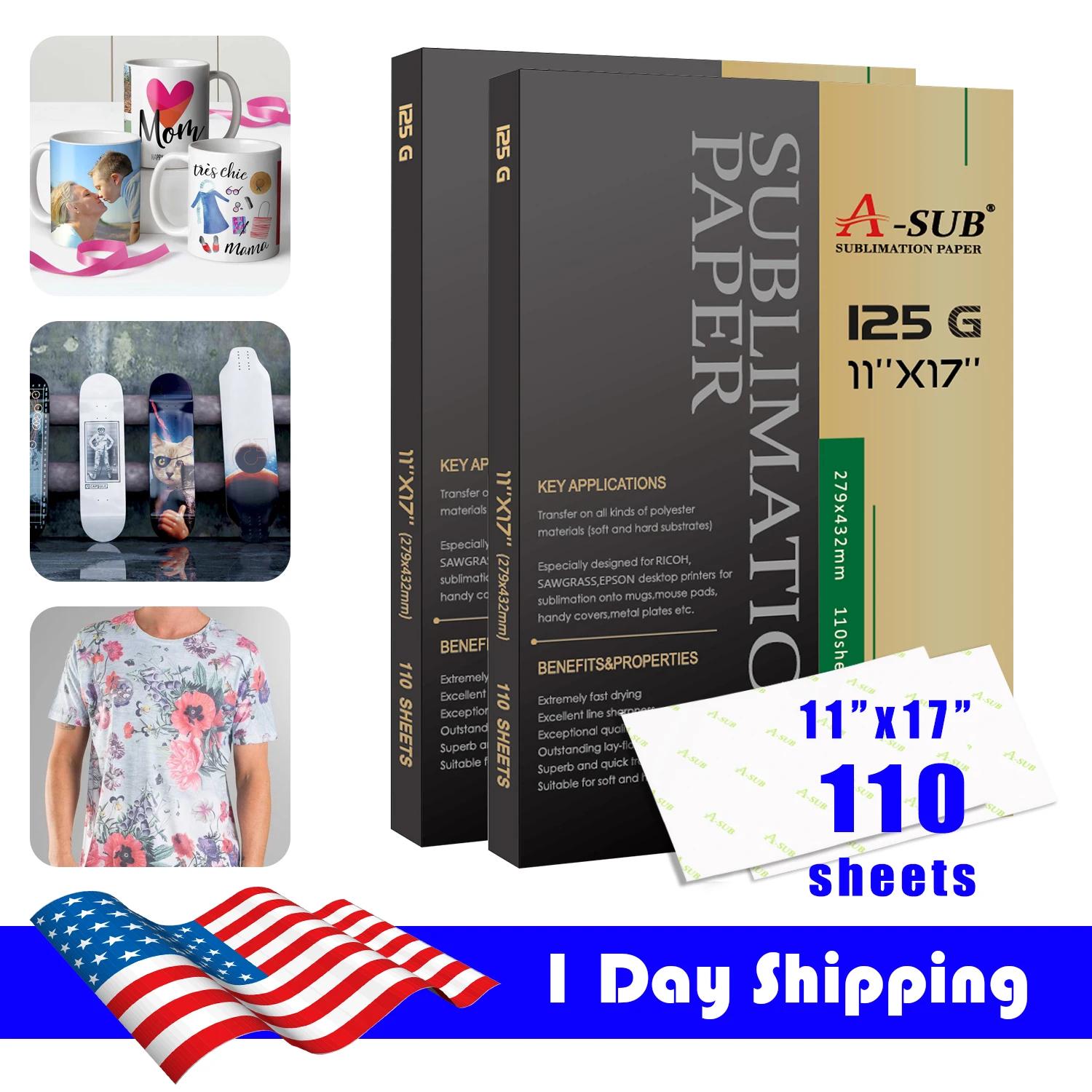125 г 110 листов сублимационной бумаги для хлопковой футболки подушки ткани чехол