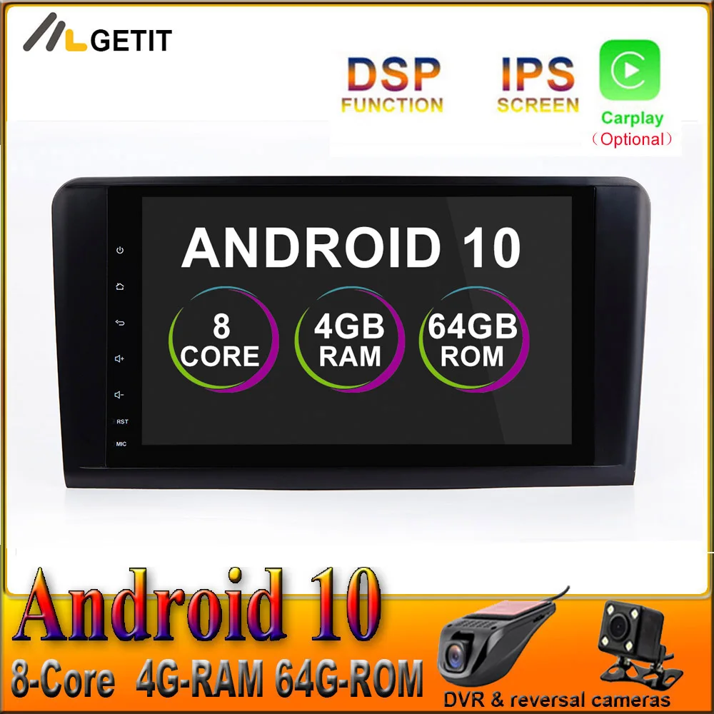 Автомагнитола на Android 10 мультимедийный плеер с GPS для BENZ ML ML320 ML350 X164 W164 | Автомобили