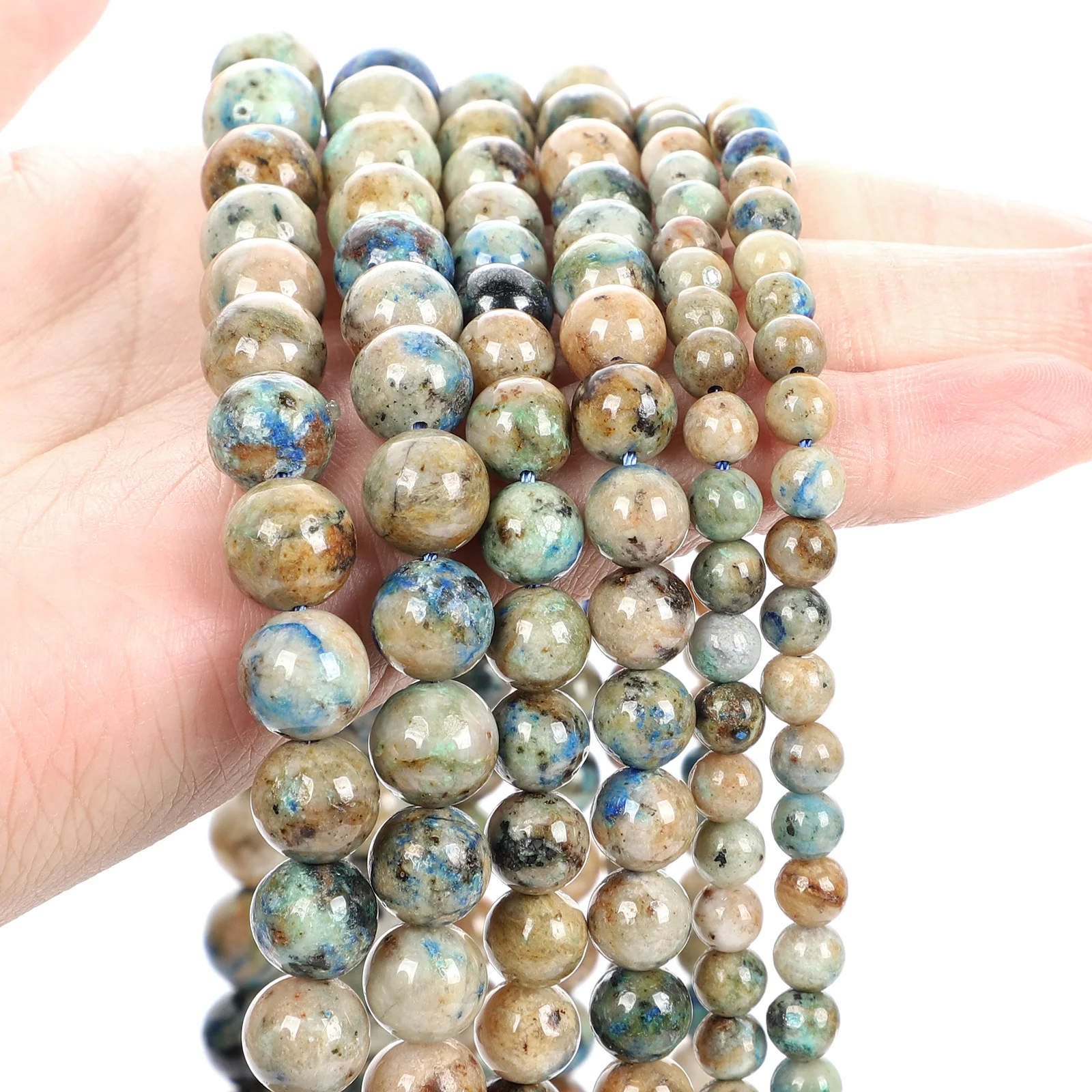 

2021 New High Quality 6-10mm Natural Stone Bead For Jewelry Making DIY Round Phoenix Stone Bead Charm Bracelet Necklace Handmade