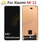 ЖК-дисплей AMOLED 6,81 дюйма для Xiaomi Mi 11, ЖК-дисплей с сенсорной панелью в сборе, дигитайзер для Xiaomi 11, сменный экран для дисплея mi11