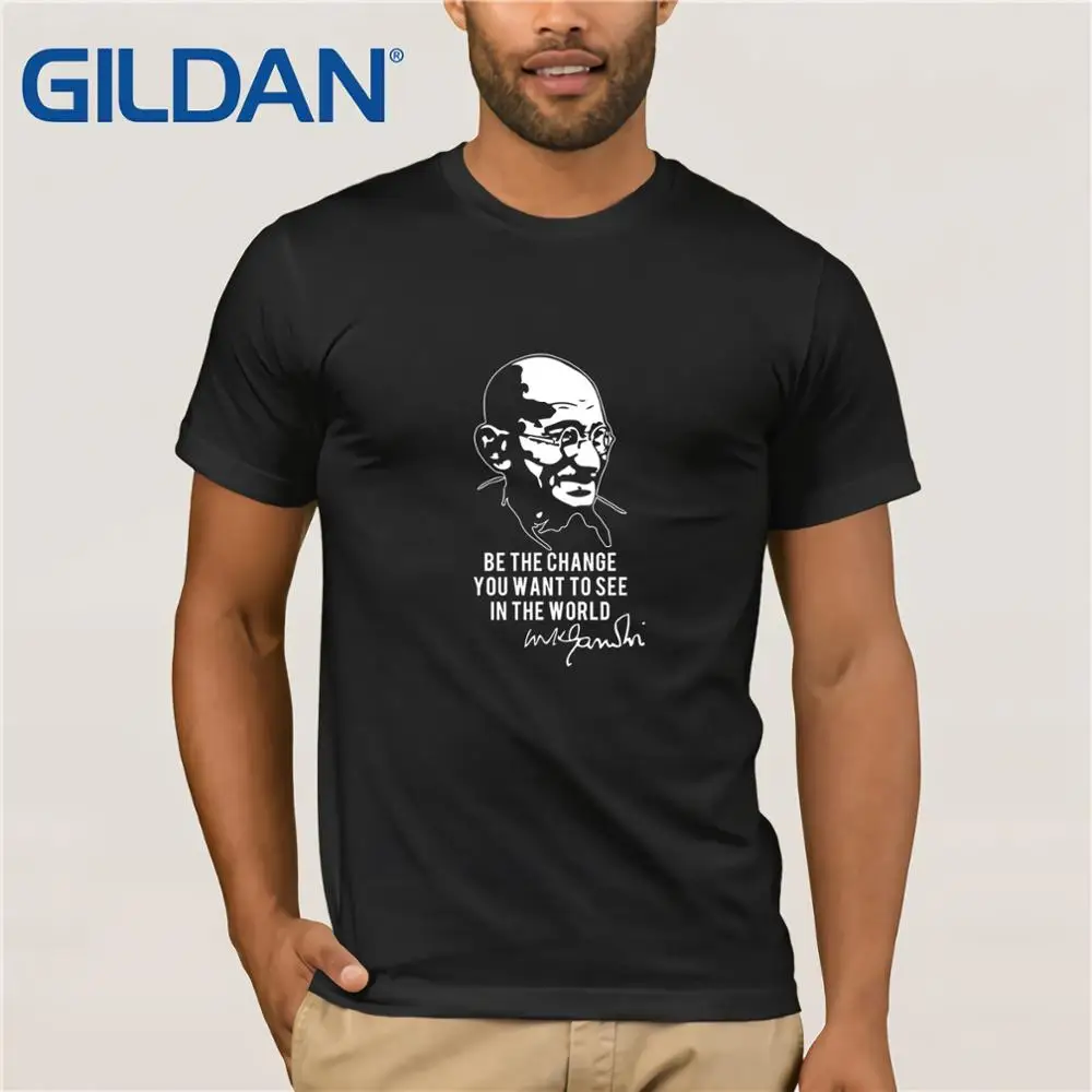 Футболка Mahatma Gandhi философия Индия мир Om политическая история винтажный вырез