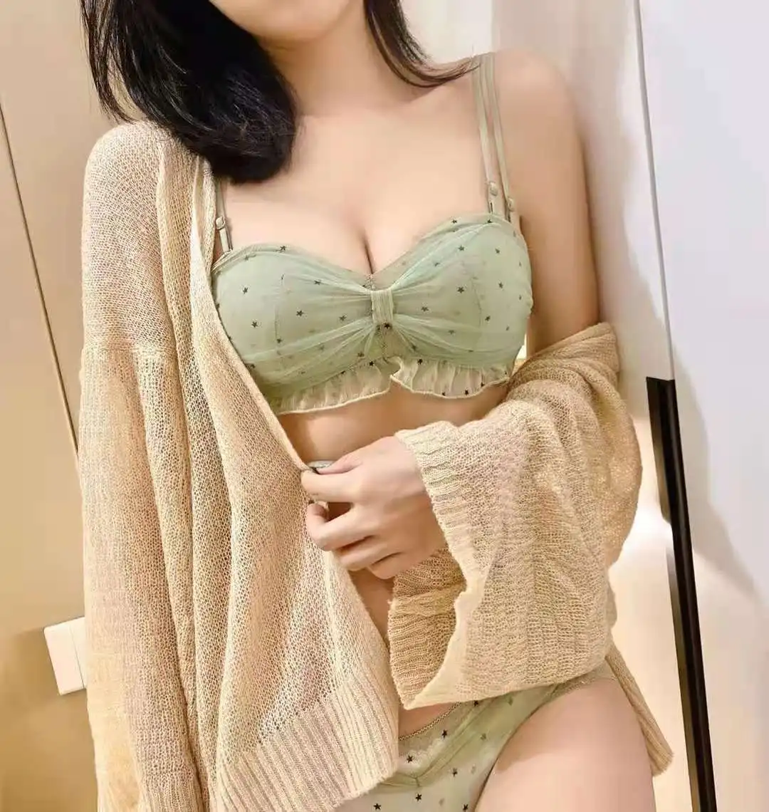 

Japanese Style New Cotton Bra Briefs Set Sexy Lace Underwear Fashion Dot Push Up Brassiere Sexy Lace Panties Sexy Lingerie Set