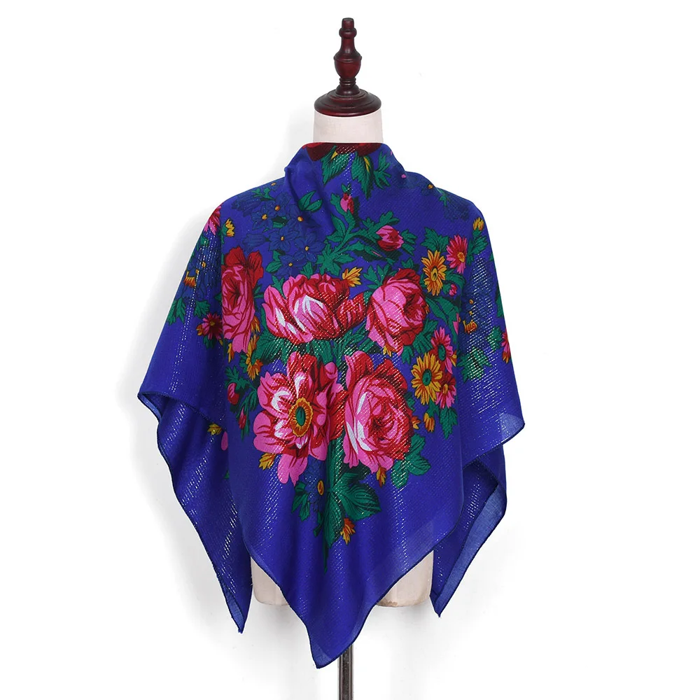 Шарф в русском стиле украинская шаль роскошный женский хиджаб большой