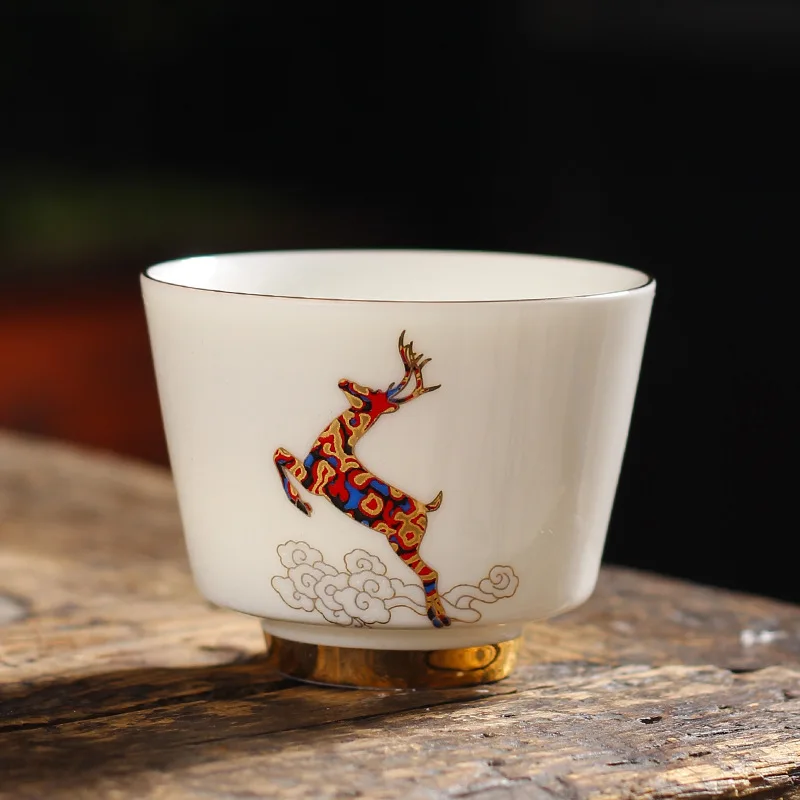 

Эмалированная керамическая чайная чашка 110 мл домашние чашки кунг-фу чайный набор чайная чашка Цзиндэчжэнь белая Нефритовая фарфоровая чайная чашка одна чашка