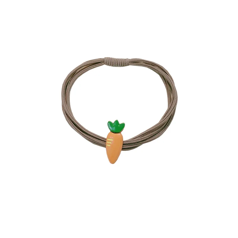 Новинка 2019 милые Многослойные эластичные резинки для волос вишня морковка