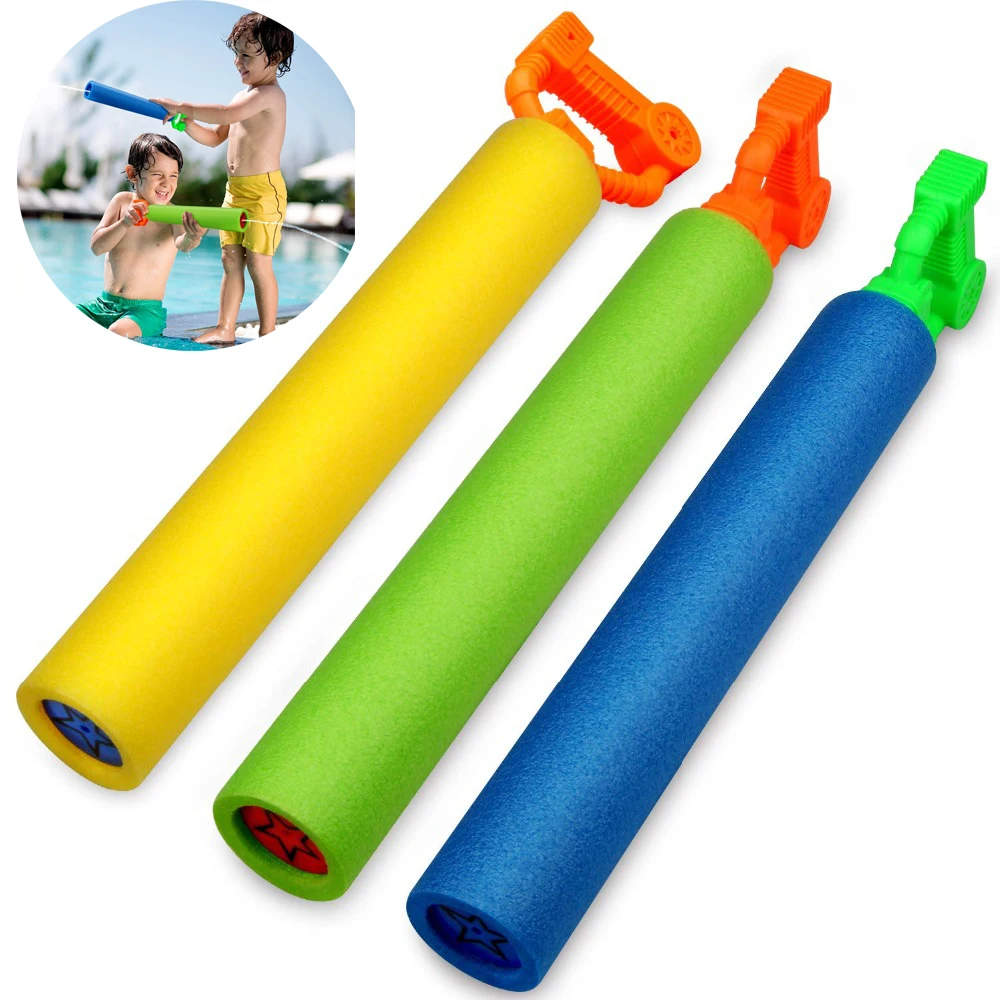 

3pcs Swimming Pool Spray Gun Pool Accessories Toddler Toys Baby Swim Toys Children's Water Gun High-pressure Pull Water Gun