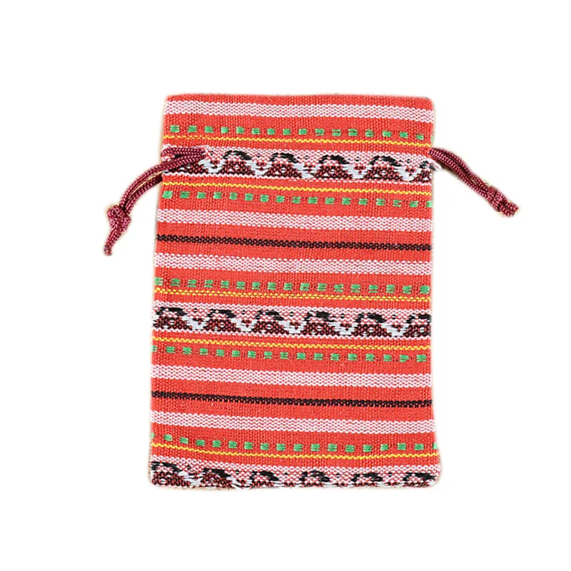 Ethnic-Style Drawstring Gift Bag Chinese style pan Beads Bracelets Cotton Linen Colored Cloth Currently Available Wholesale | Украшения и