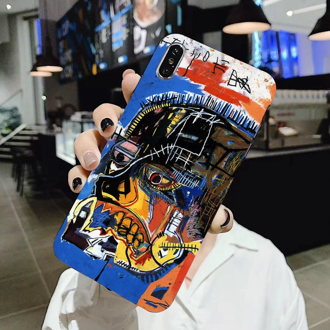 Мягкий чехол для телефона из ТПУ с изображением джинсового Мишеля Basquiat и