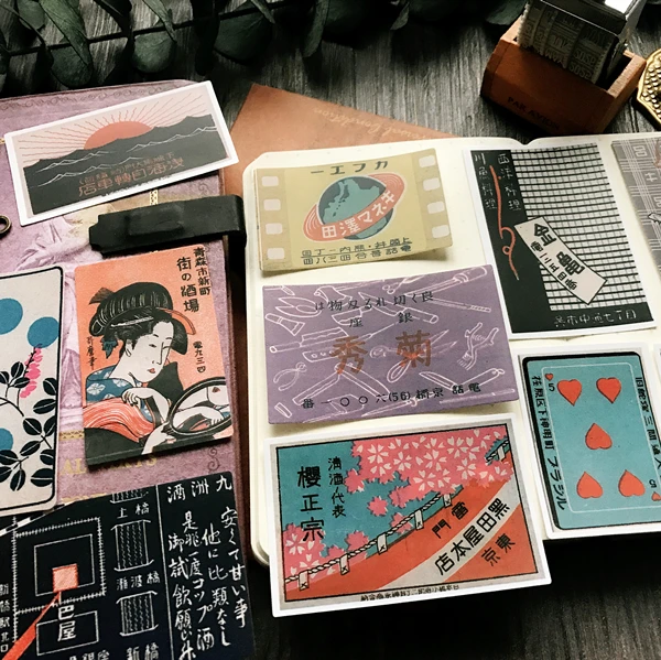 16 шт./компл. Ретро Винтажные японские плакаты Ukiyo наклейки сделай сам Скрапбукинг