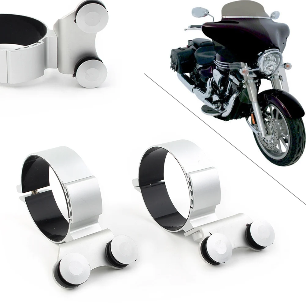 

2 шт., дефлекторы вилки мотоцикла, комплекты монтажного оборудования, алюминий для Honda, Kawasaki, Yamaha, Suzuki, универсальный