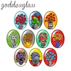 Стеклянная ваза с плоским основанием, 13 х8 мм18 х25 мм30 х40 мм, 10 шт.