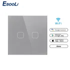 Esooli ЕС Стандартный Google Home Amazon Alexa Голосовое управление 12 банда сенсорный переключатель Tuya Smartlife WiFi приложение управление светильник переключатель