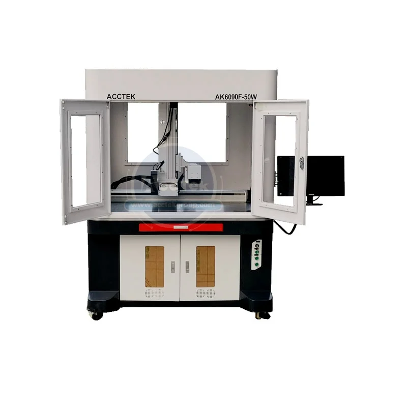 

Big Working Area Fiber Laser Marking Machine 30w 50w 100w Raycus JPT Source AK6090F