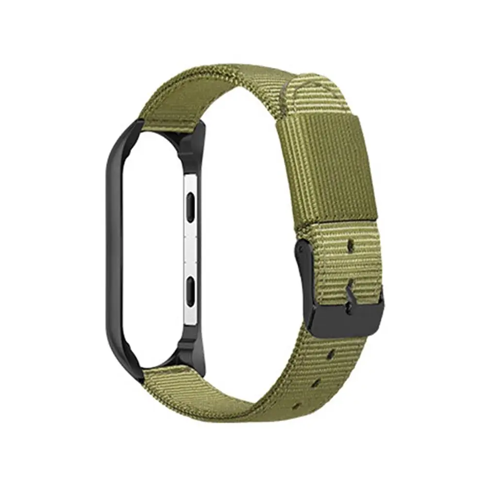 Сменный ремешок для mi Band 4 нейлоновый ремешок для Xiaomi mi ремешок 4 браслет с черной рамкой ремешок для mi Band 3 ремешка - Цвет: Army Green