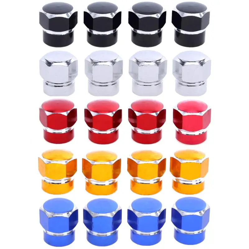 

4PCS High Quality Auto Motorcycle Wheel Airtight Stem Dust Cover Air Cap Aluminum Car Vehicle Tire Valve Stem Caps Car Accesory