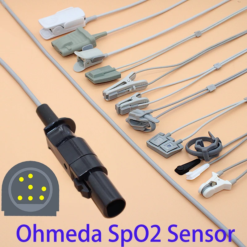 Совместимый кабель датчика 7p Datex Ohmeda/Mennen Spo2 для