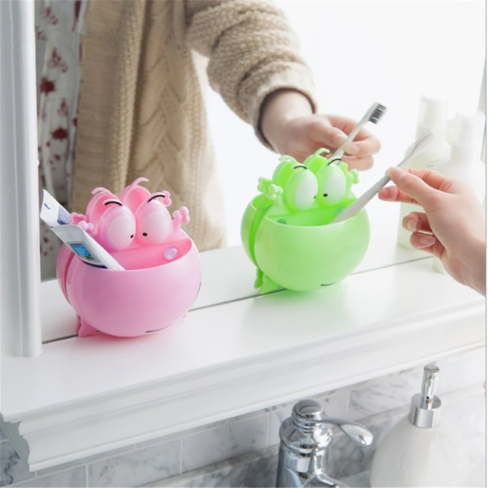 Настенный держатель для зубных щёток и пасты на присоске|Полки стеллажи