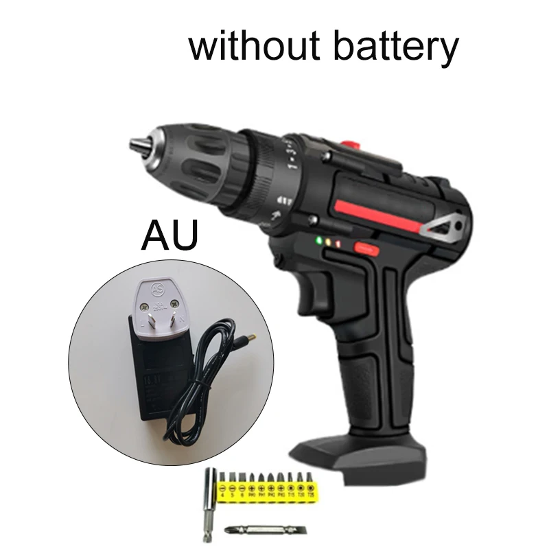 25 в электрическая дрель электроинструмент драйвер светодиодный фонарь с