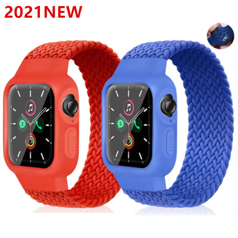 

Braided Solo Loop For Apple Watch band 44mm 40mm 42mm 38mm Fabric Nylon Elastic Belt Bracelet iWatch Series 3 4 5 SE 6 Strap