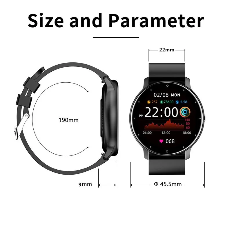 2021 smart watch men diy clock message reminder exercise sleep heart rate monitor sports watch smartwatch women for android ios free global shipping