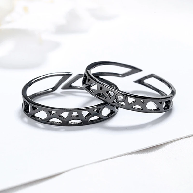 2 шт. регулируемые кольца для влюбленных пар с изображением солнца и луны экг