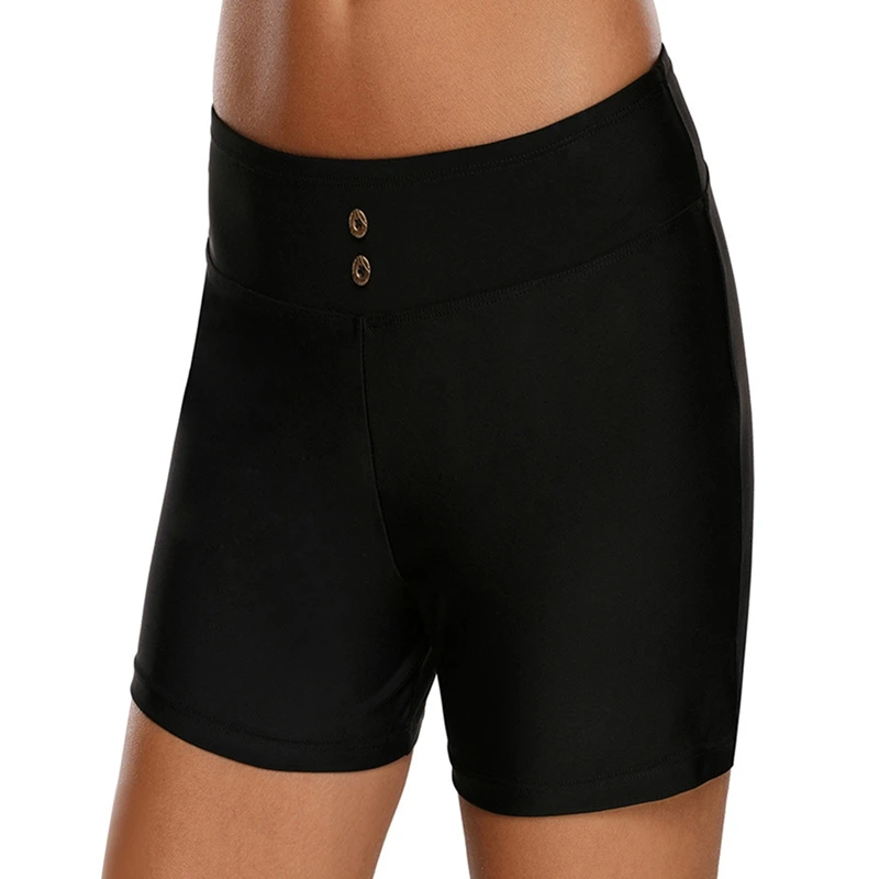 

Women's New One-Piece Boxer Shorts High Waist Conservative Hot Spring Women's Swimming Trunks