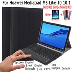 Для Huawei Mediapad M5 Lite 10 10,1 дюйма, Женский чехол с сенсорной панелью и клавиатурой, съемный беспроводной кожаный чехол
