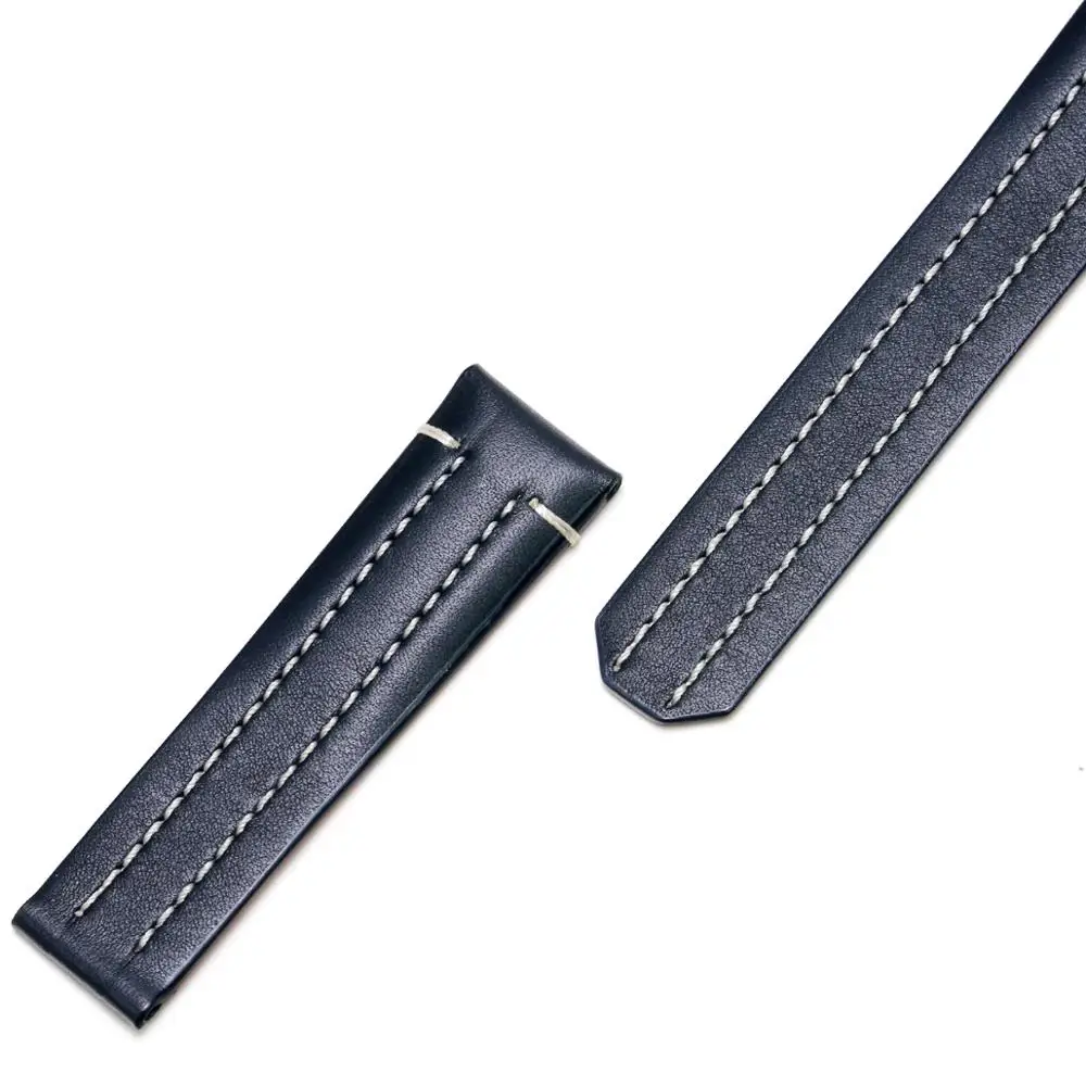 SAUPPO подходит для Carl F.Bucherher DayDate верхний слой кожаный ремешок часов Черный Мужские