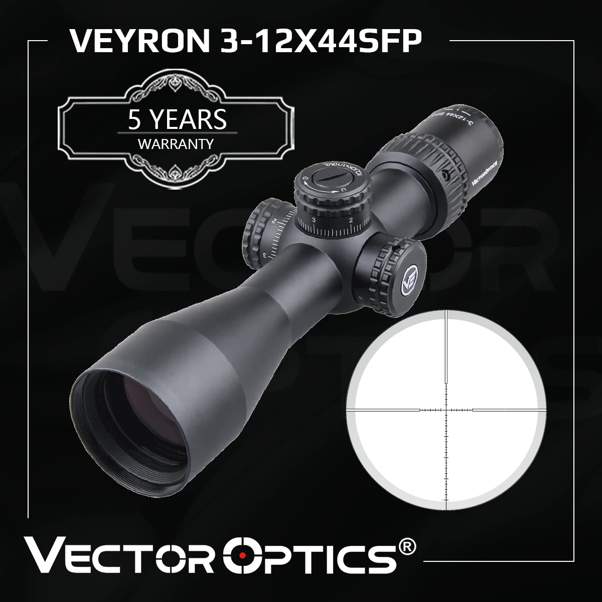 Оптический прицел векторной винтовки Veyron SFP 3 12x44 ультракомпактный