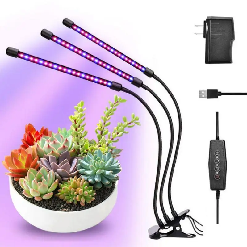 

Светодиодная фитолампа для растений, ламсветильник полного спектра с USB для выращивания растений, саженцев, цветов в доме, Зажимная лампа дл...