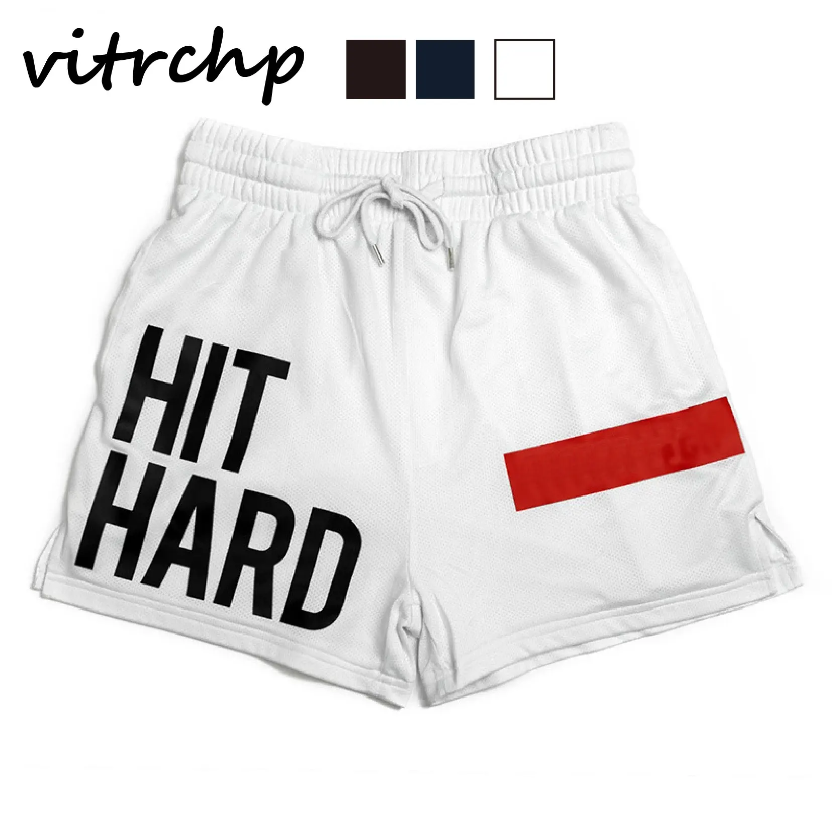 

2021 Summer New Men's Fashion Casual Work Shorts Fitness Sports Beach Breathable Mesh Jogging Pants