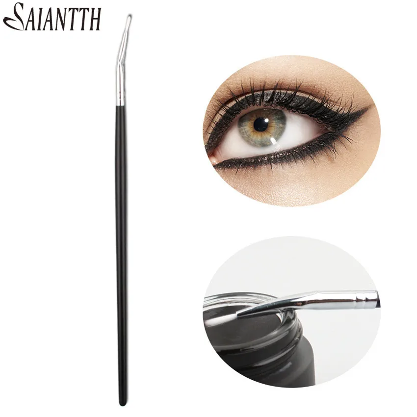 Saiantth изогнутая металлическая кисть для подводки глаз длинные деревянные Кисти