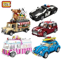 loz blocks ice cream truck mini car toy figurines not compatible creator technic mini building series block gift for girl boys