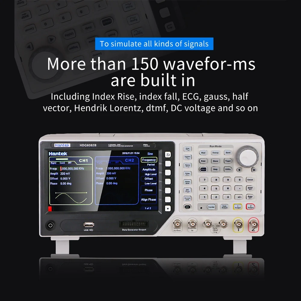 Hantek HDG6082B Auto Arbitrary 64M Waveform Generator Frequency 80MHz 2 Channels Cycle Peak RMS Bandwidth | Инструменты