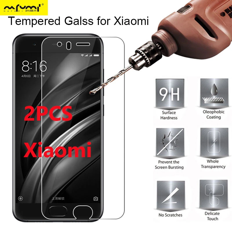 2 шт. Защитное стекло для Xiaomi Mi 6 4 4i 4C 4S 9H|Защитные стёкла и плёнки телефонов| |