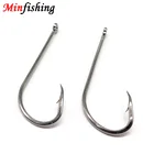 Minfishing 1020 шт.партия, очень прочный Длинный крючок с бородкой, большие размеры 20 #-100 #, морская Рыболовная Снасть