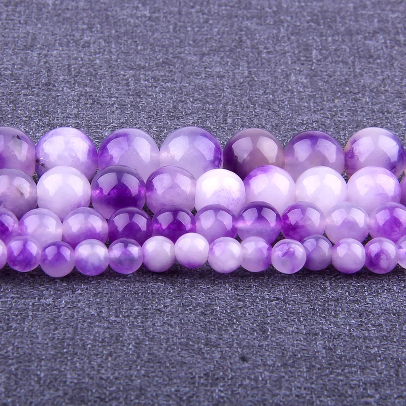 Пурпурные аметисты Агаты натуральный камень Бусины круглые свободные 15 &quotнить 6