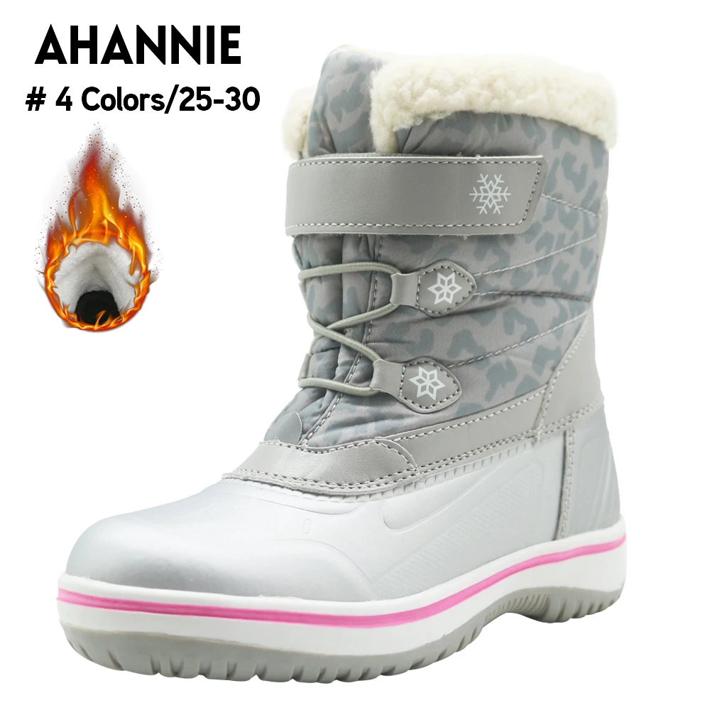 Водонепроницаемые Нескользящие зимние ботинки Ahannie для мальчиков и девочек |
